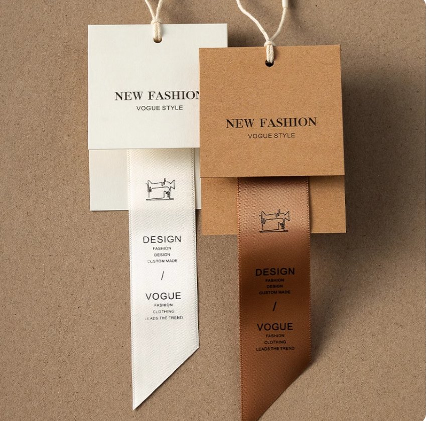 Custom printed hangtag sample